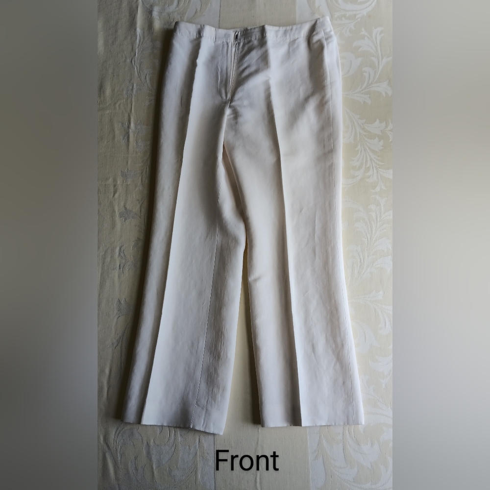 Ann Taylor LOFT petites Cream Lined Dress Slacks Size 12p